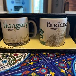 Starbucks Demitasse You Are Here HUNGARY and BUDAPEST Mugs